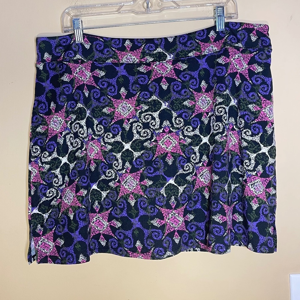 Tranquility by Colorado Clothing Purple and Pink Patterned Skirt - Picture 1 of 7